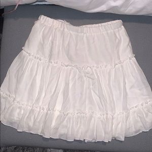 White ruffle skirt